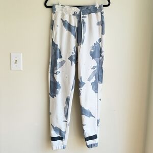 Off-White blue and white tie dye sweatpants